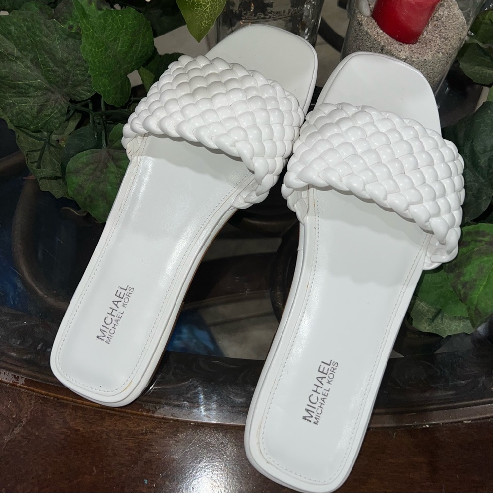 Michael Kors Amelia Woven Slides